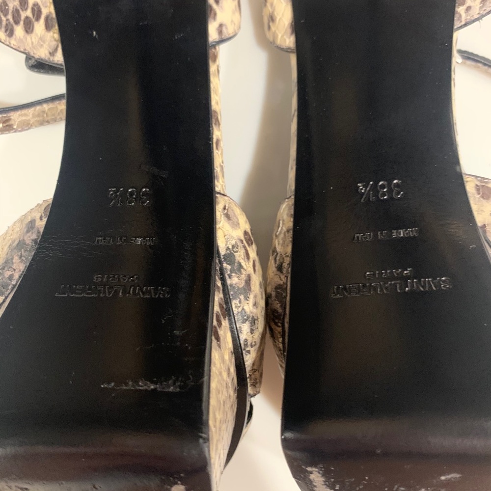 Ysl Tribute Platform Sandals In Python Print - image 4